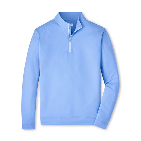 Perth Basketweave Performance Quarter-Zip (Cottage Blue)