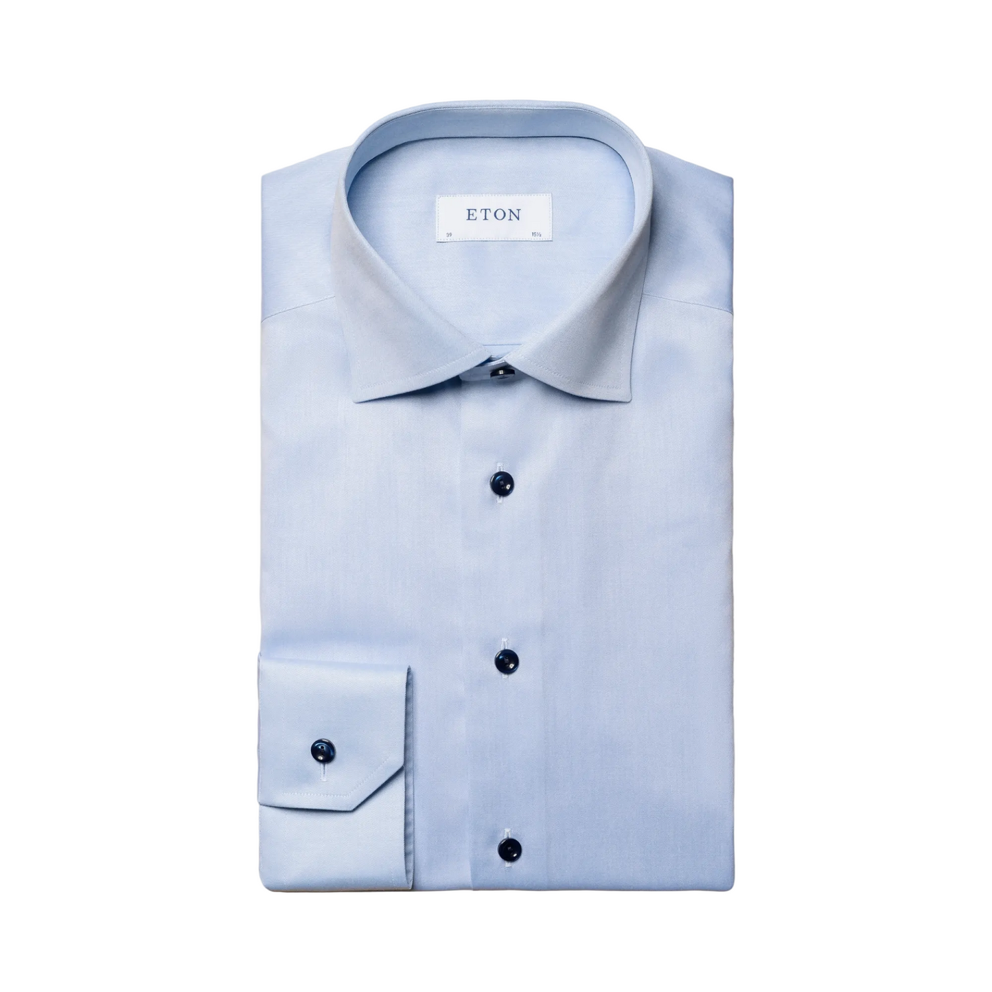 Navy Details Signature Twill Shirt (Light Blue)