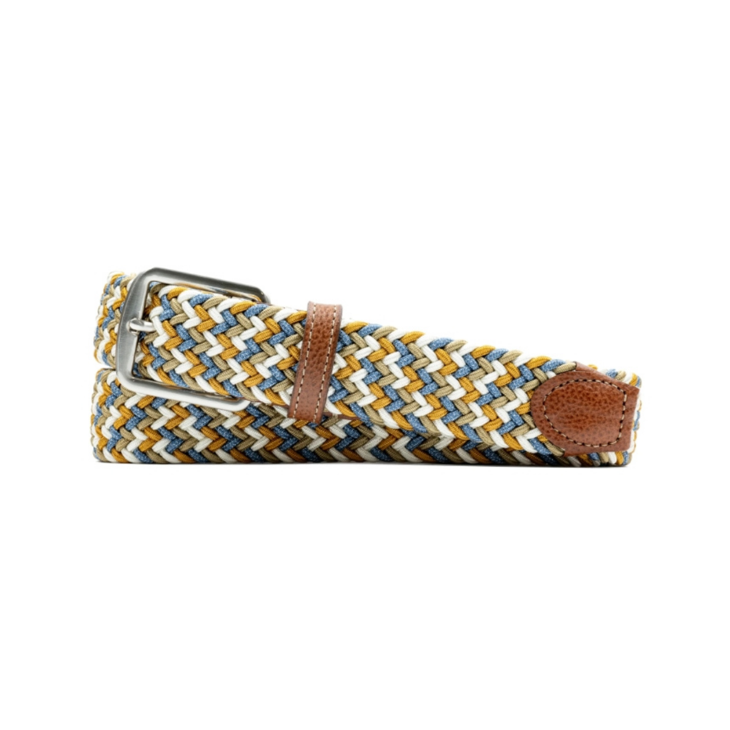 Newport Woven Italian Rayon Elastic Belt (Pina Colada Multi)