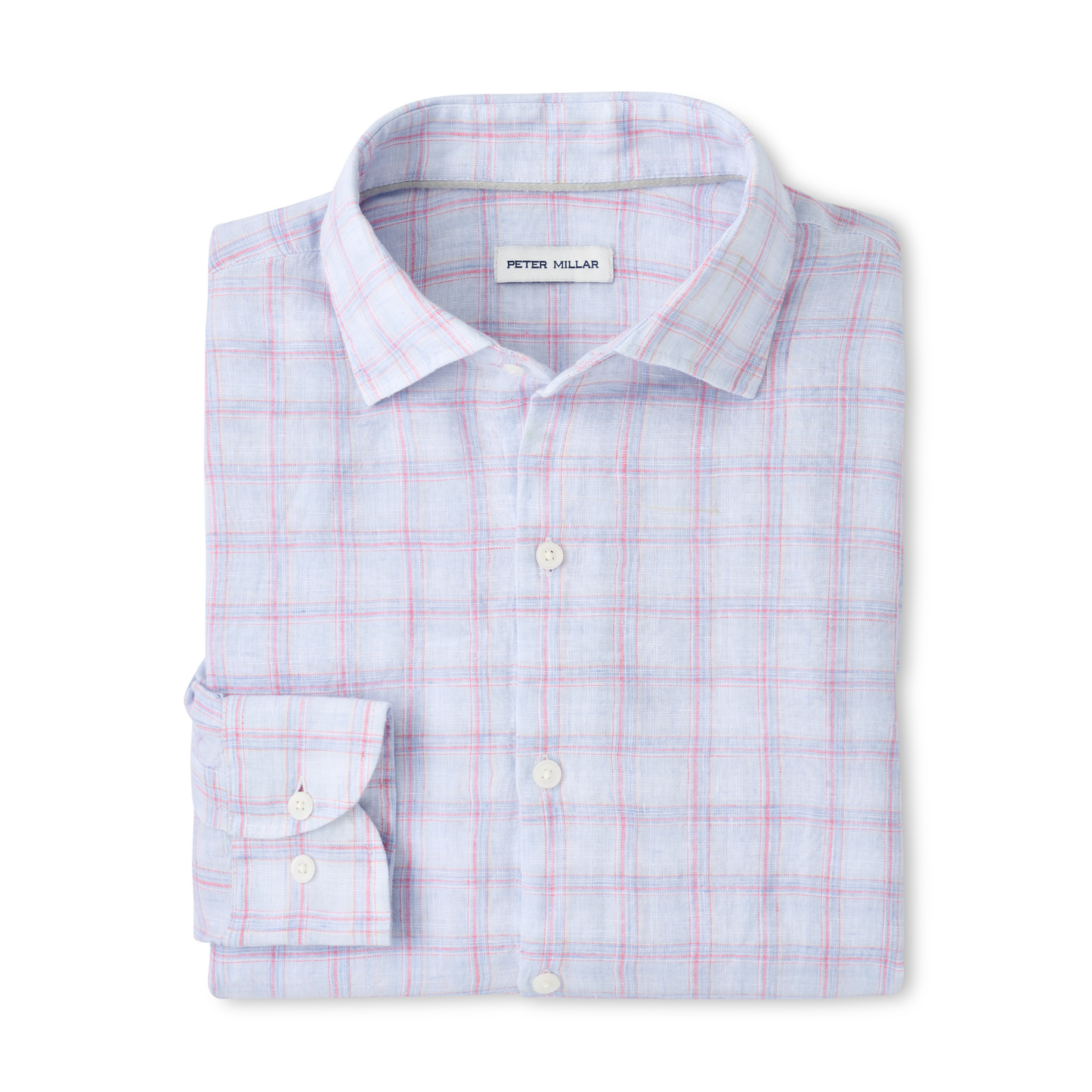 Frisbee Linen Sport Shirt (Stream Blue)
