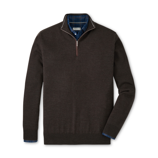 Autumn Crest Suede Trim Quarter-Zip (French Press)