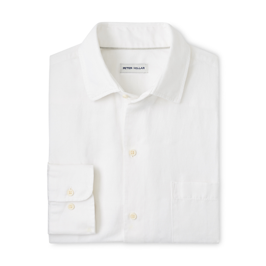 Canal Linen Cotton Sport Shirt (White)