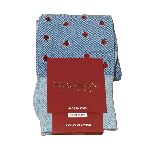 Ladybug Socks (Azure Blue)