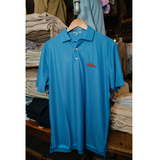 Ole Miss Cumberland Geo Performance Mesh Polo (Sport Navy)
