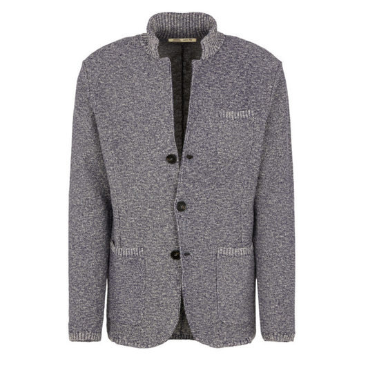 Portofino Mouline Cotton Swacket (Blue-Off White)