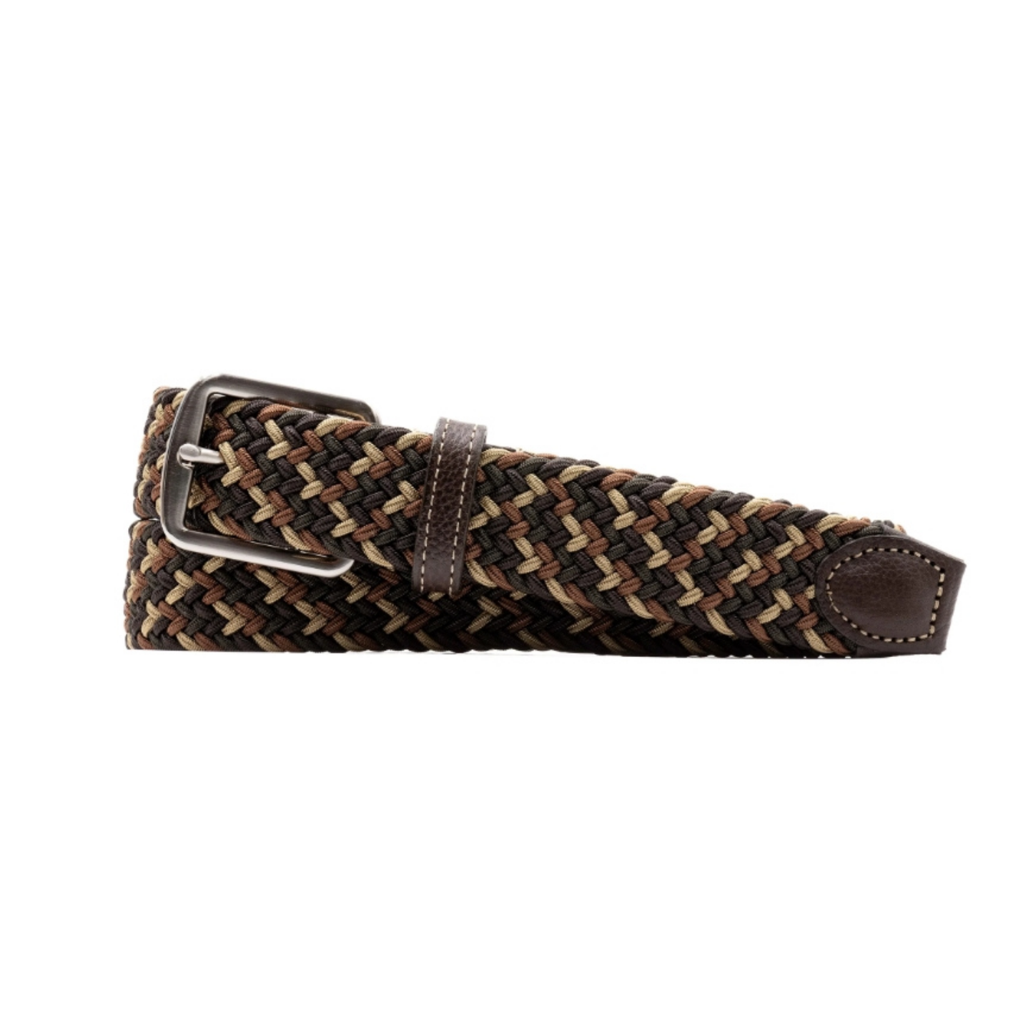 Newport Woven Italian Rayon Elastic Belt (Spruce Multi)