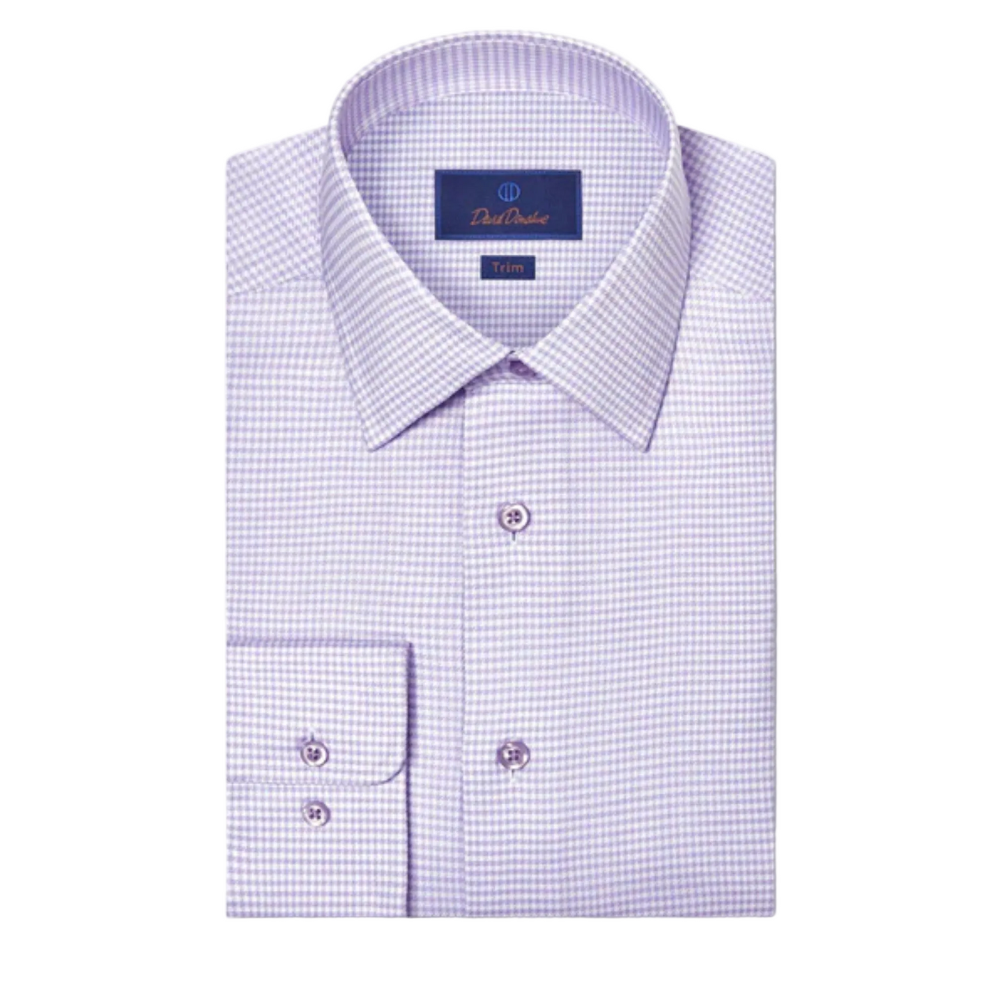 Lilac & White Check Signature Stretch Dress Shirt