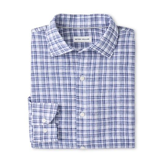 Sandbar Linen Sport Shirt (Sport Navy)