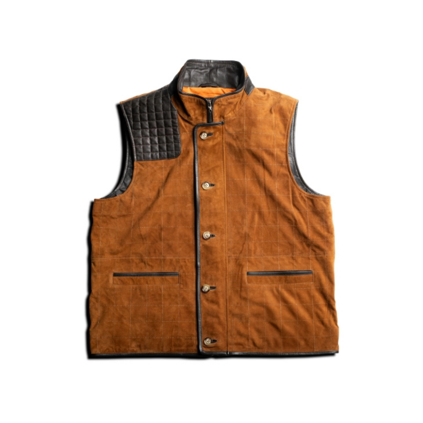 Northumberland Lightweight Goat Suede Vest (Snuff)