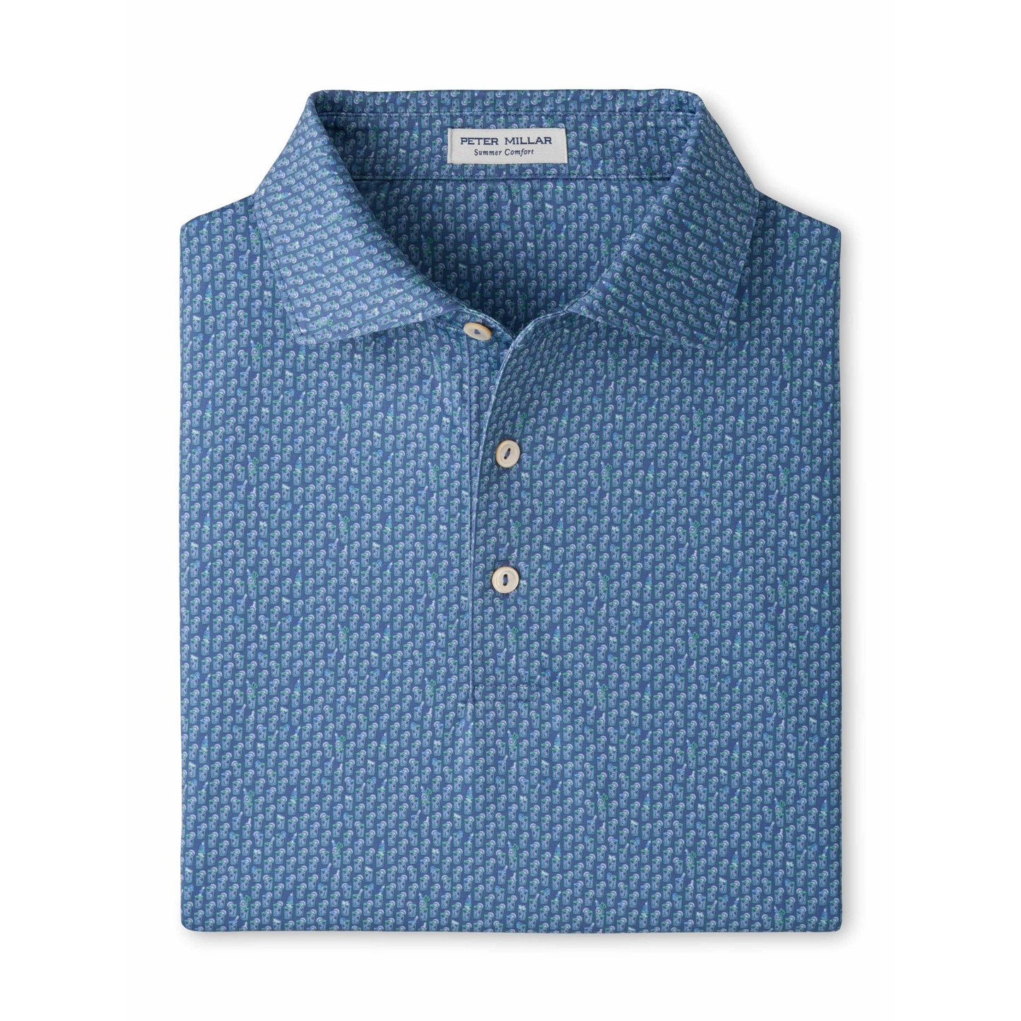 Bloody Mary Bar Performance Jersey Polo (Bali Blue)
