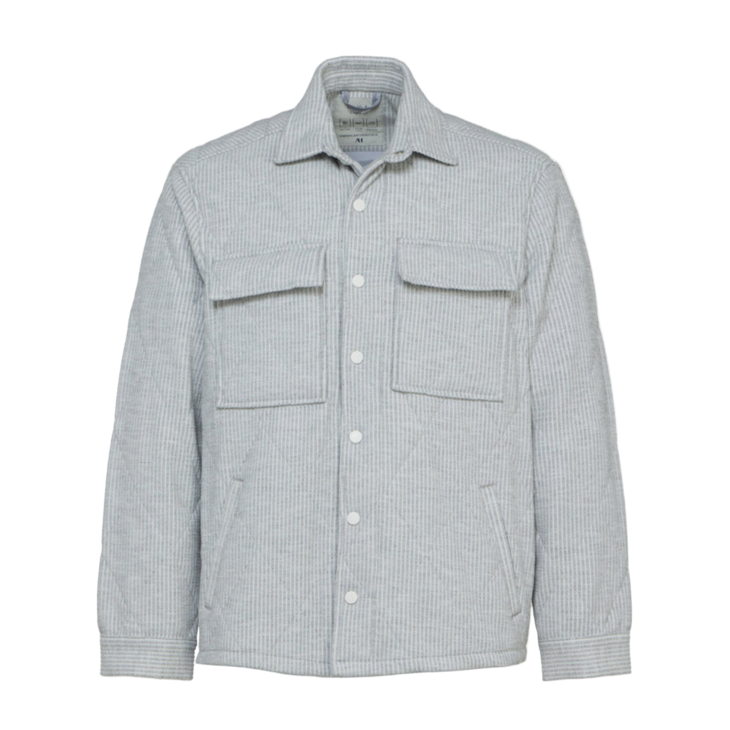 Quilted Snap Jacket (Melange Grey)