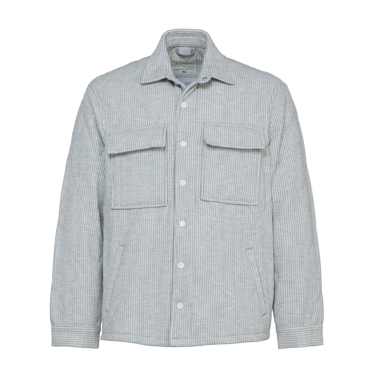 Quilted Snap Jacket (Melange Grey)
