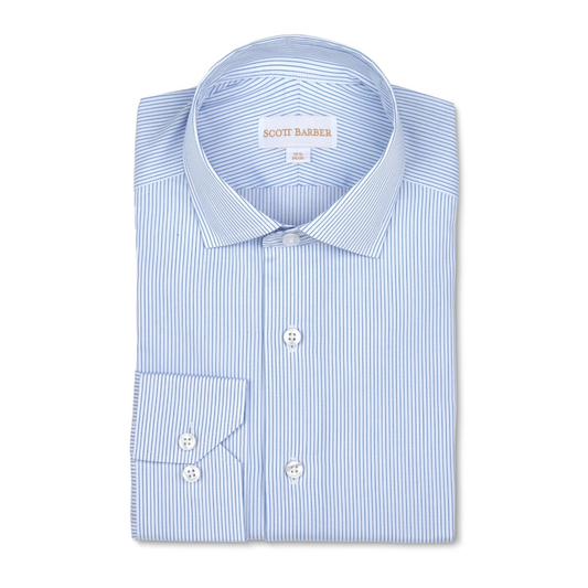 Micro Stripe Dress Shirt (Sky)