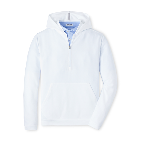 Grid Performance Half-Zip Hoodie (White)