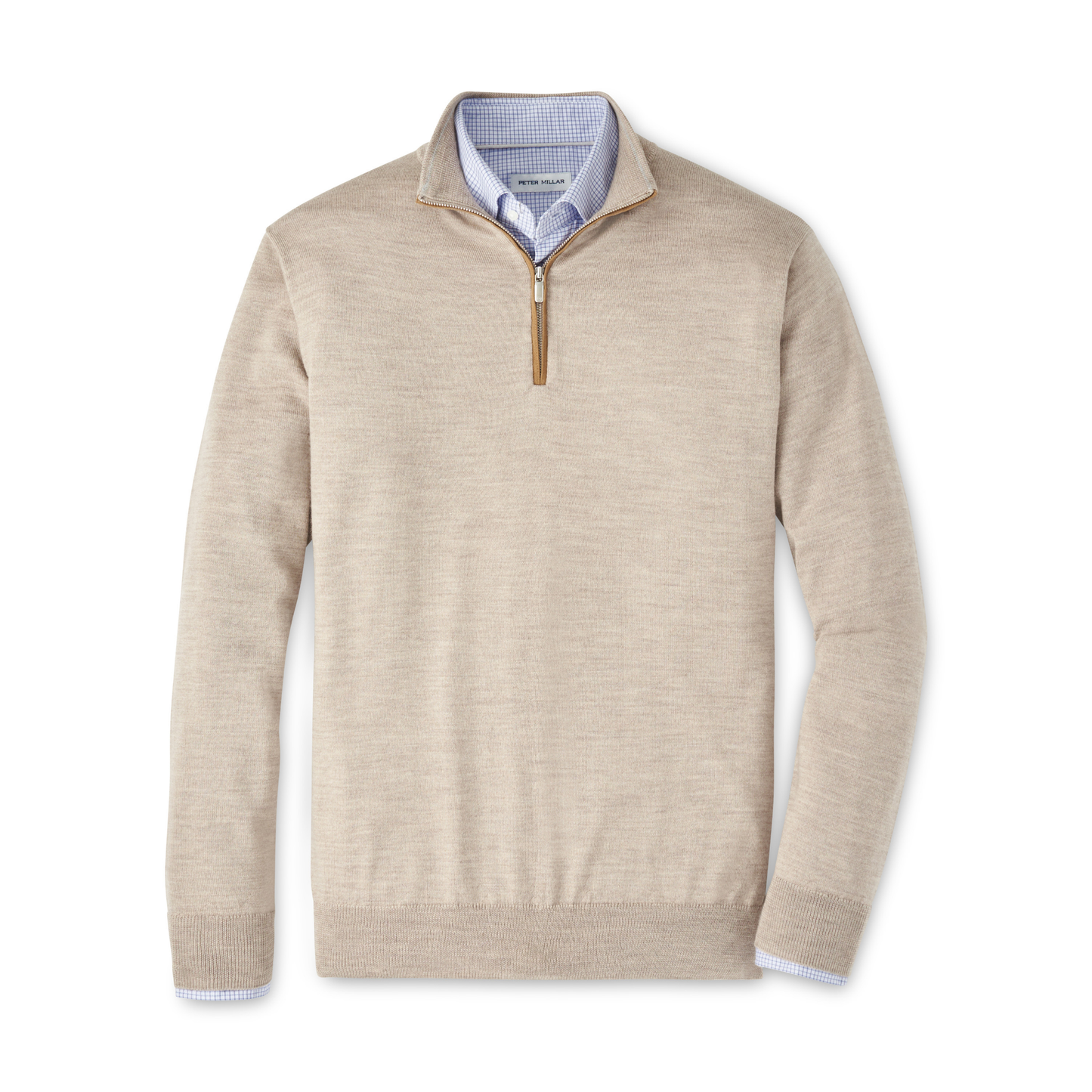 Autumn Crest Suede Trim Quarter-Zip (Light Elm)