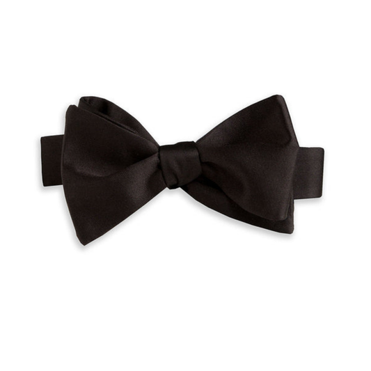 Black Satin Self-Tie Bow Tie