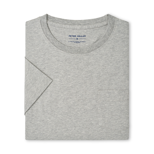 Crown Comfort Heathered Short-Sleeve Pocket Tee (Coastal Grey)