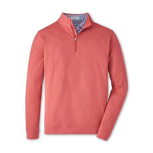Perth Oval Stitch Performance Quarter-Zip (Cape Red)