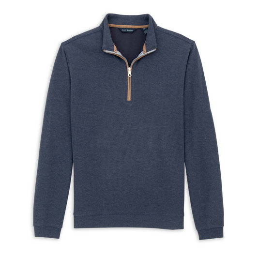Stretch Heather Fleece Pullover (Navy)