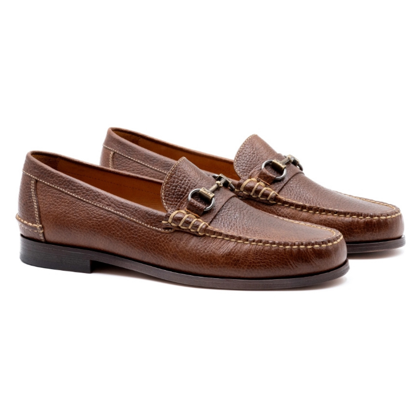 All American Water Buffalo Horse Bit Loafers (Oak)
