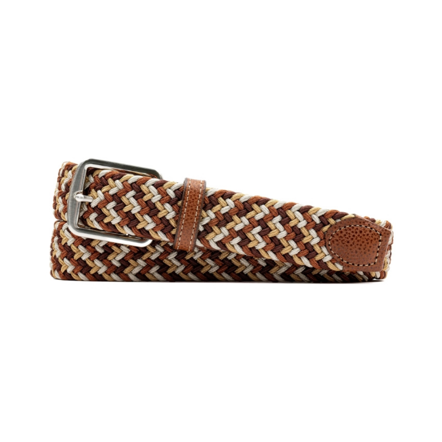 Newport Woven Italian Rayon Elastic Belt (Foliage)
