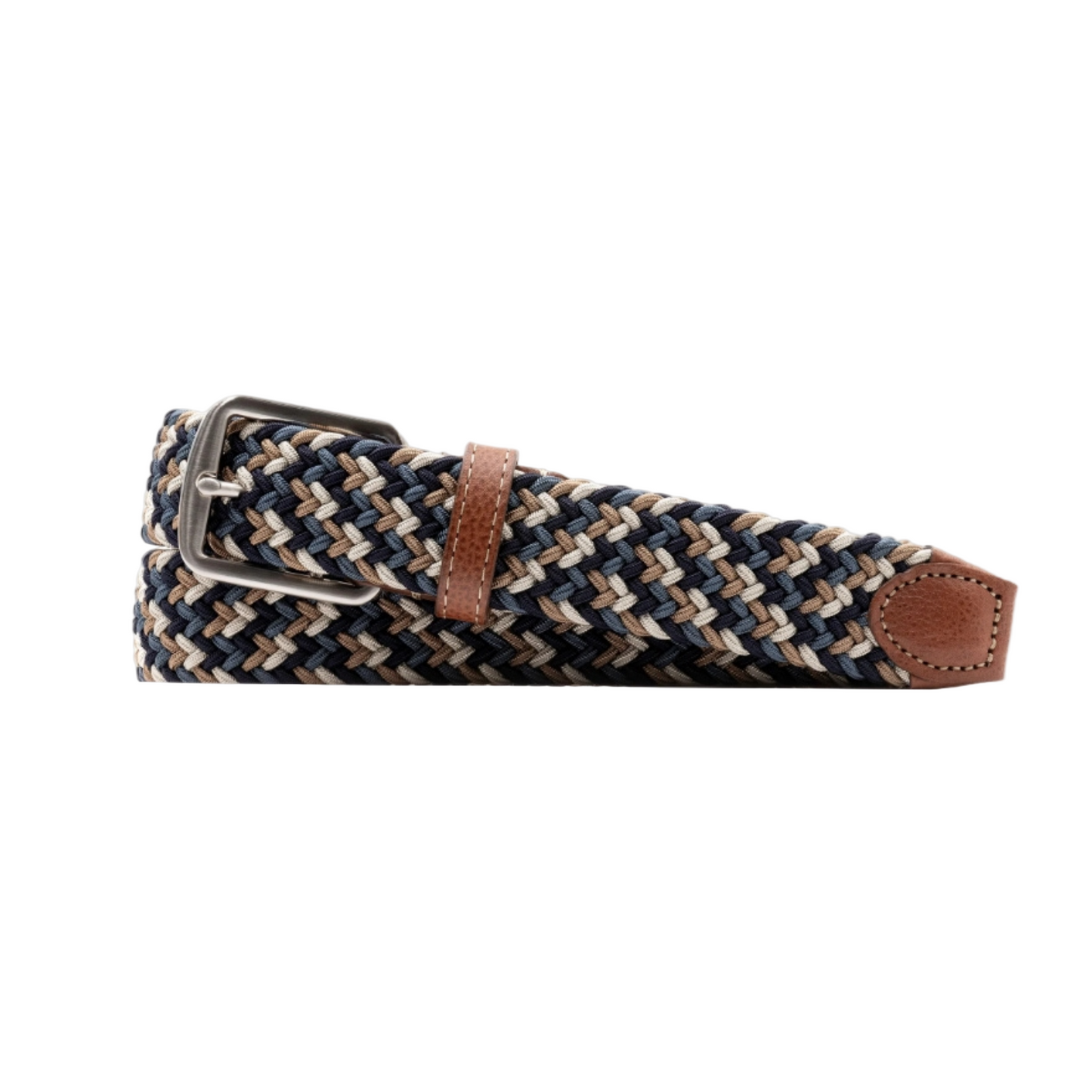 Newport Woven Italian Rayon Elastic Belt (River Multi)