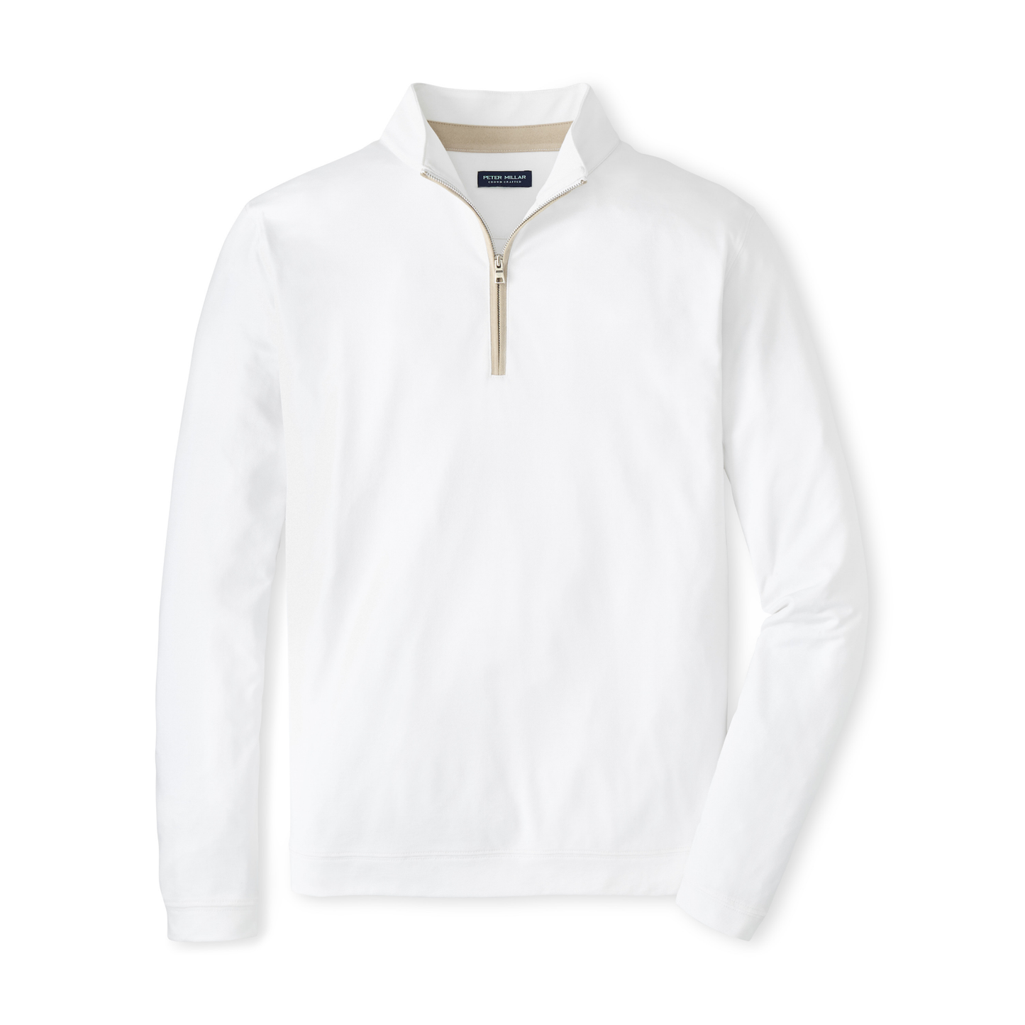 Albatross Cotton-Blend Pique Quarter-Zip (White)