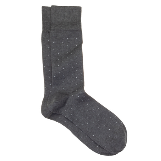 Micro Dot Socks (Charcoal/White)