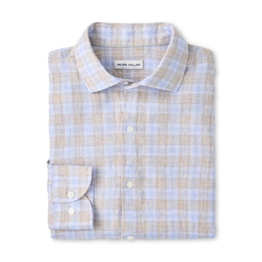 Milo Linen Sport Shirt (Cloudy Blue)