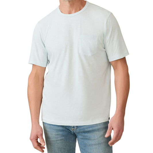 Sunwashed Regenerative Pocket Tee (Sky)