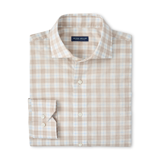 Venzone Italian Poplin Sport Shirt (Truffle)