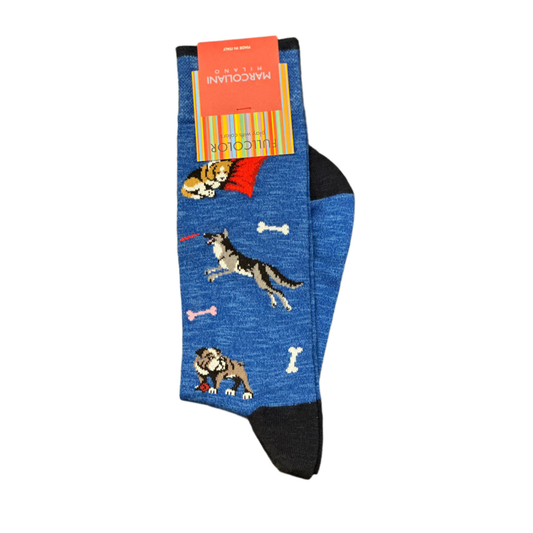I Love My Dog Socks (Royal Blue)