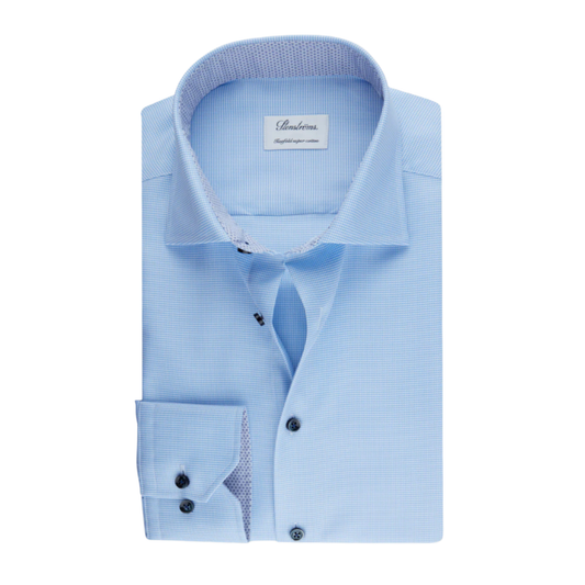 Stenstroms Light Blue Contrast Twill Shirt