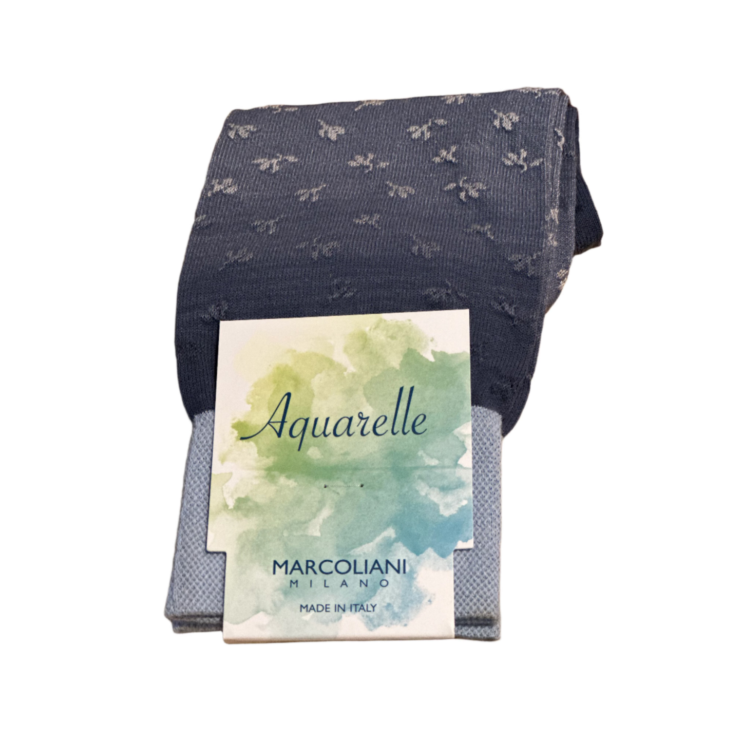 Shaded Flowers Socks (Denim Blue)