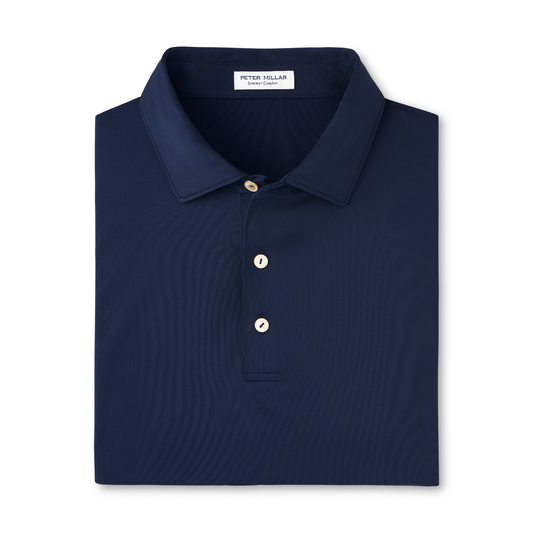 Solid Performance Jersey Polo (Navy)