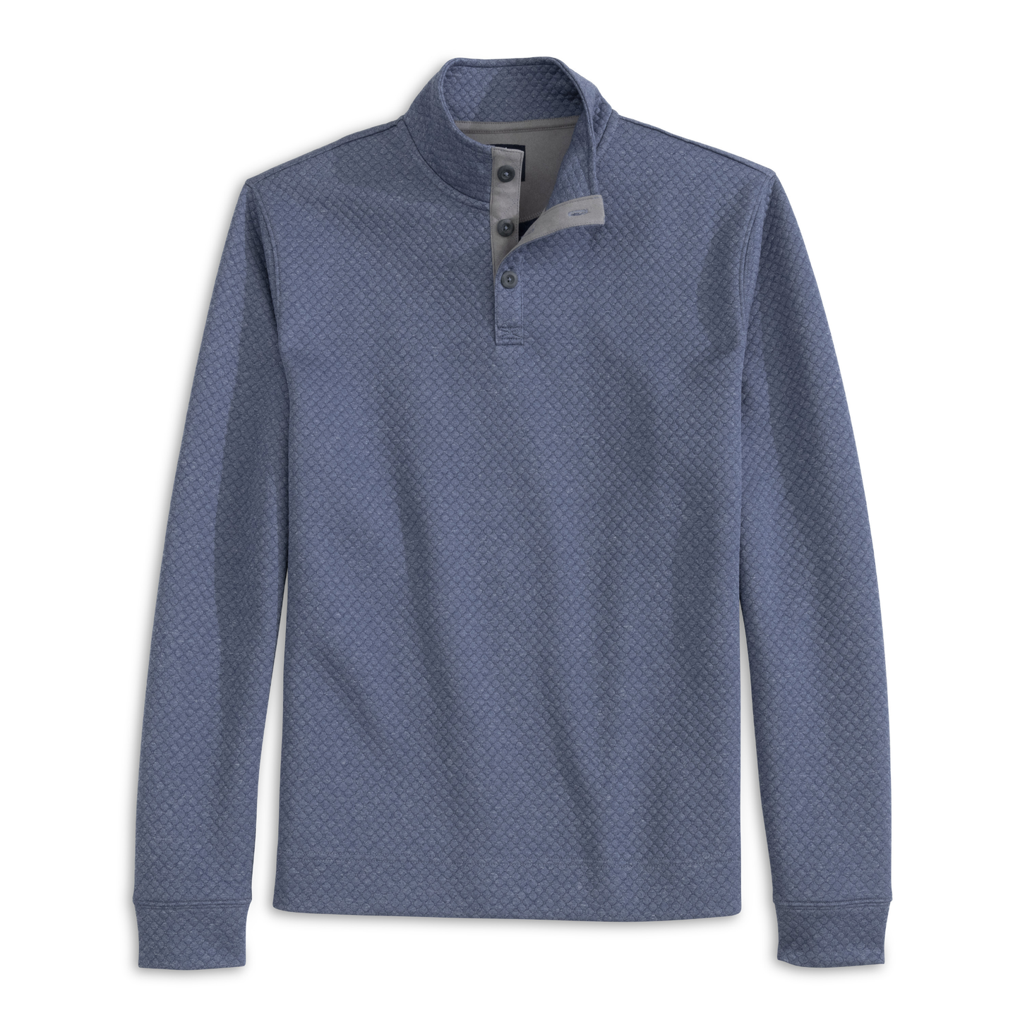 Rockwells Diamond Quilted Henley Pullover (Laguna Blue)