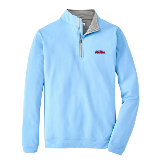 Ole Miss Perth Performance Quarter-Zip (Cottage Blue)