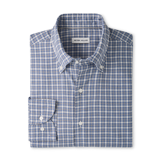 Oliver Performance Flannel Sport Shirt (Crown Blue)