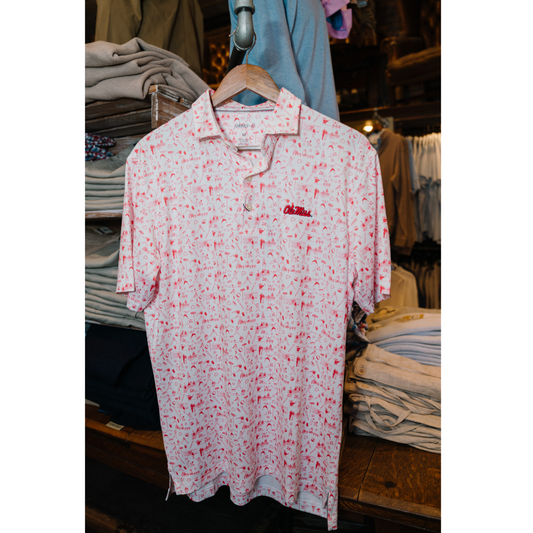 Ole Miss Ballpark Polo (Red)
