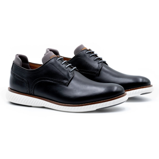 Countryaire Saddle Leather Plain Toe (Black)