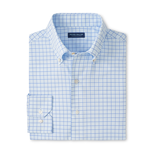 Rampart Performance Poplin Sport Shirt (Blue Brisk)