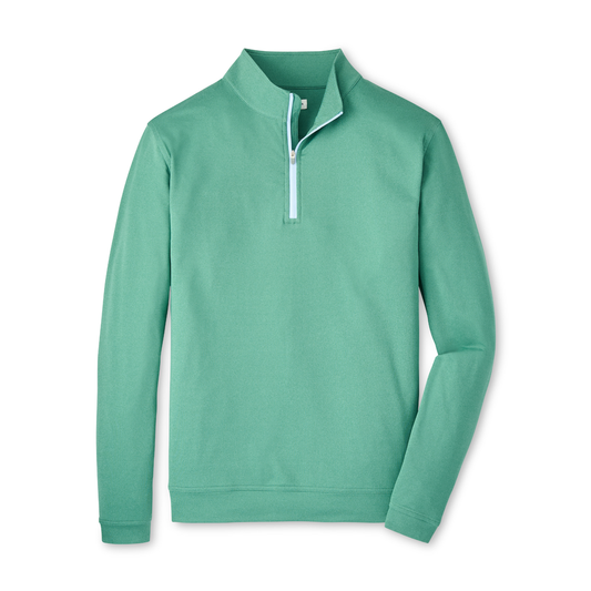 Perth Mélange Performance Quarter-Zip (Snow Pea)