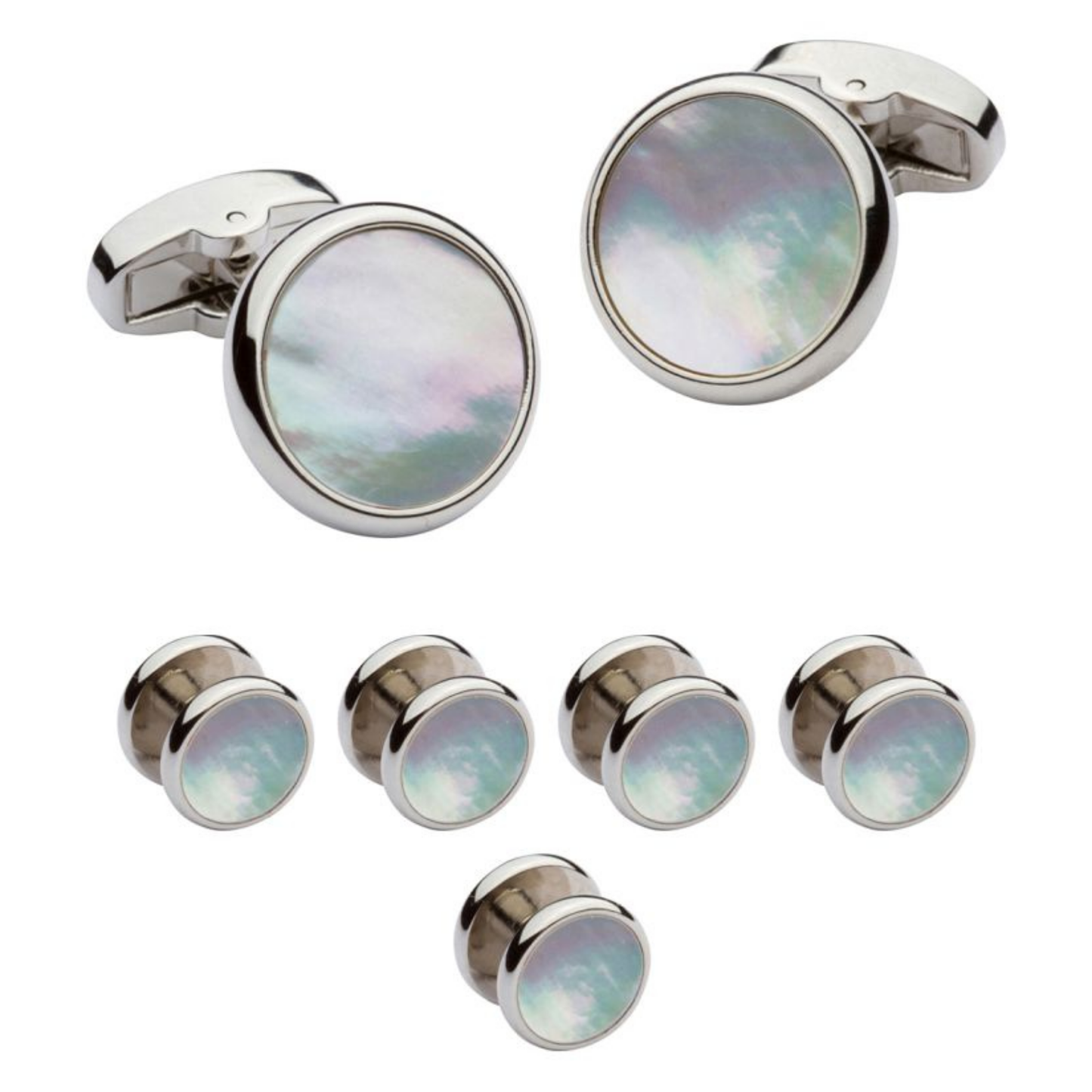 Bocara Stud Set (Round Mother of Pearl)