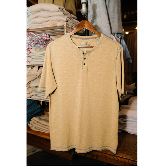 Sundunes Short Sleeve Henley (Sand)