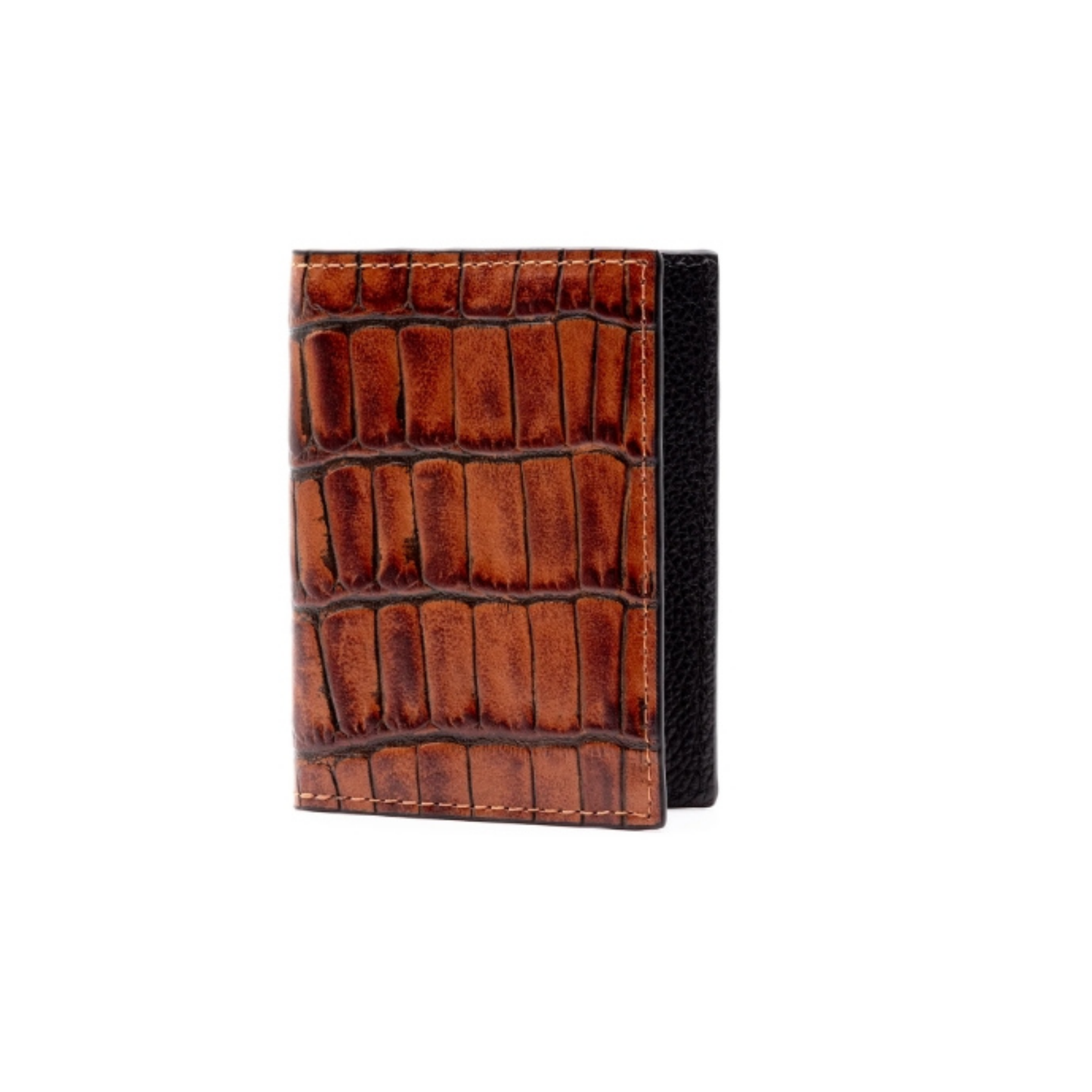 Anthony Alligator Grain ID Wallet (Chestnut)