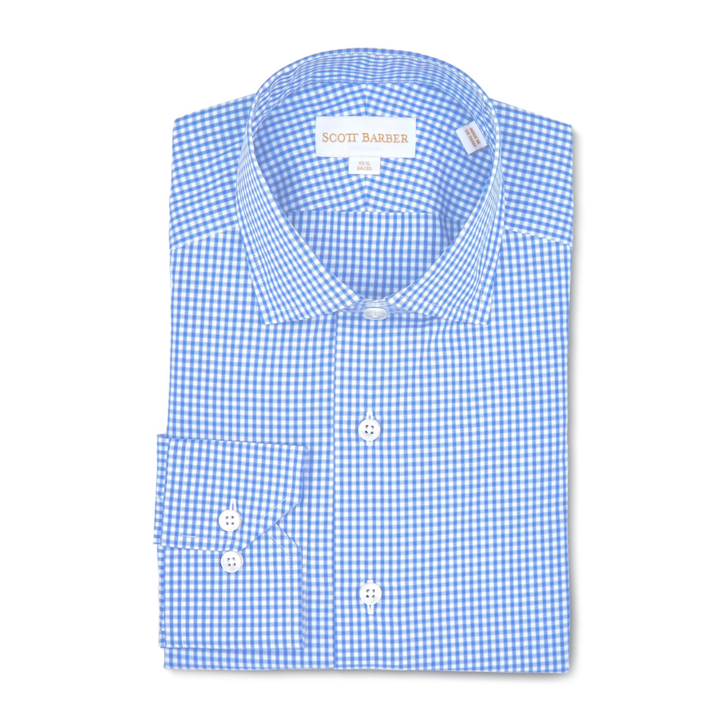 Shadow Gingham Dress Shirt (Sky)