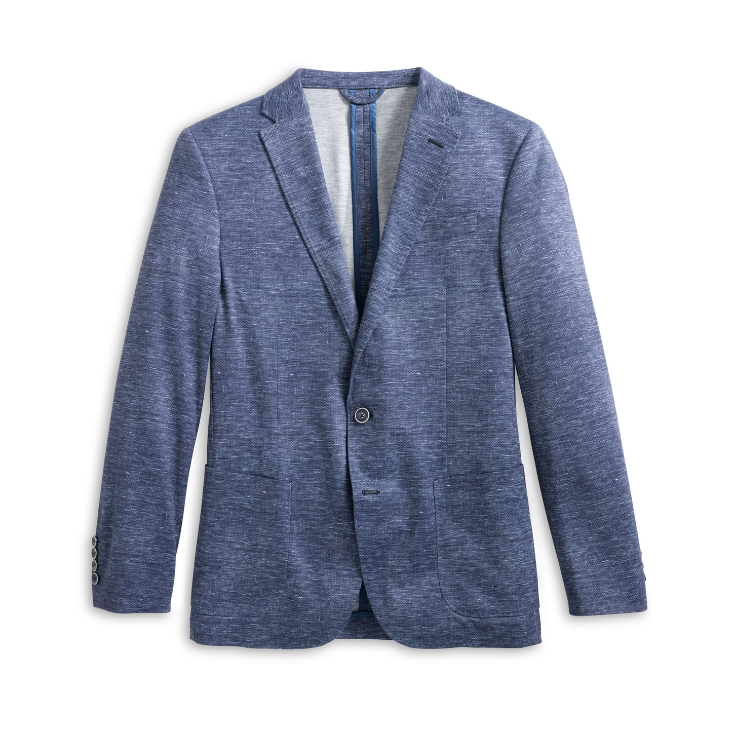 Printed Knit Stretch Sport Coat - Swindon Solid (Navy)