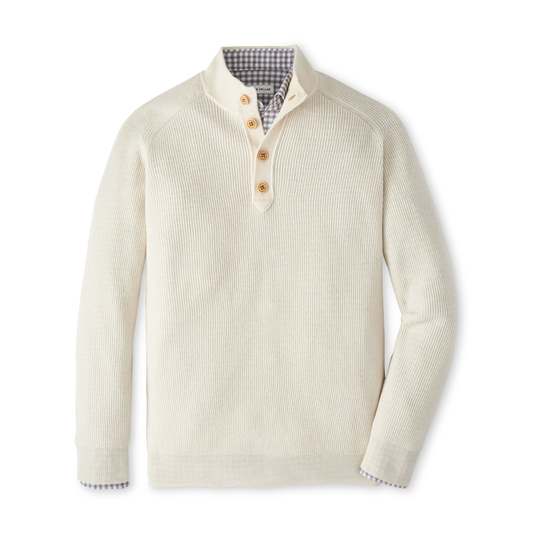 Brant Button Mock Sweater (Winter Ivory)
