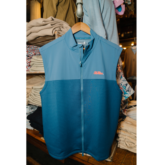 Ole Miss Culbertston Performance Mixed Media Vest (Lake)