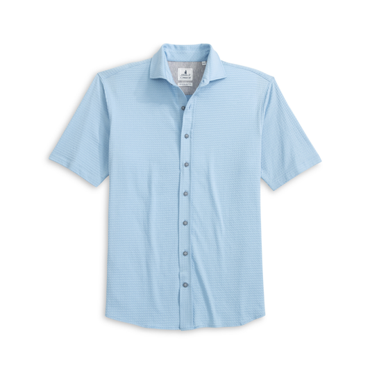 Short Sleeve Hangin' Out Knit Button Down Shirt - Surfsucker (Big Sky)